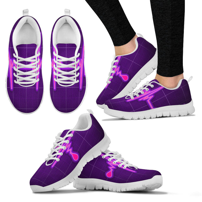 Purple Nurse Cardiogram Sneakers