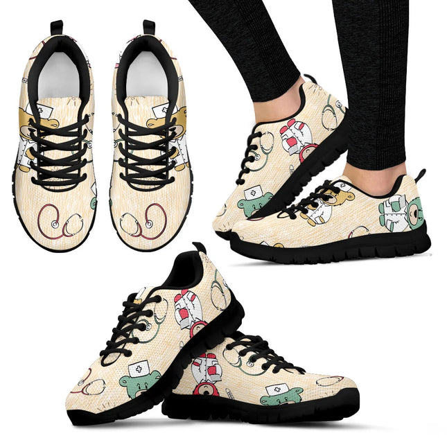 Bear Cream Nurse Sneakers