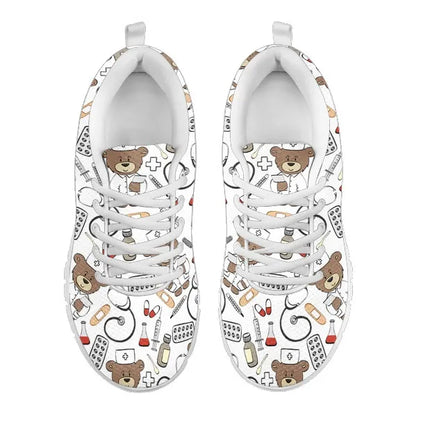 Bear Nurse Sneakers White