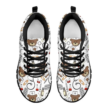 Bear Nurse Sneakers White