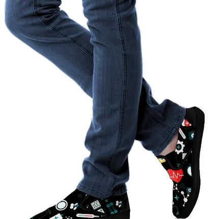 Black Nurse Slip On Sneakers