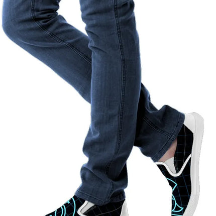 Black Nurse Slip On Sneakers (Smiling Nurse)