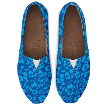Blue Canvas Nurse Flats 7
