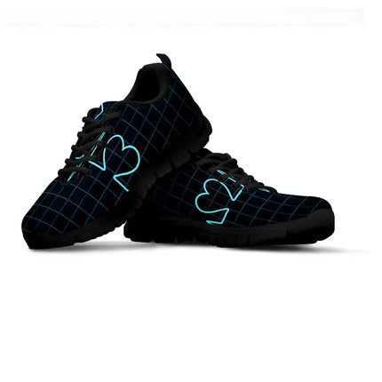Black Mesh Nurse Sneakers With Picture of Nurse