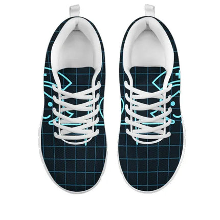 Black Mesh Nurse Sneakers With Picture of Nurse