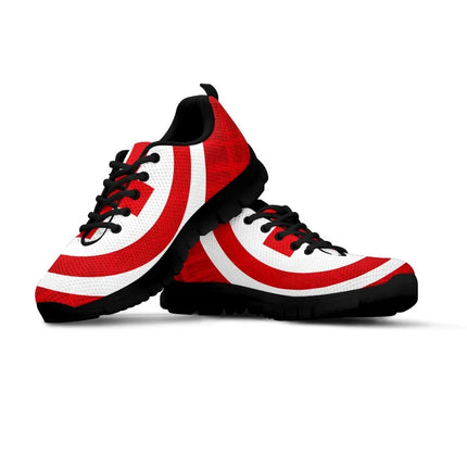 Women's Bold Red Cross Mesh Sneakers
