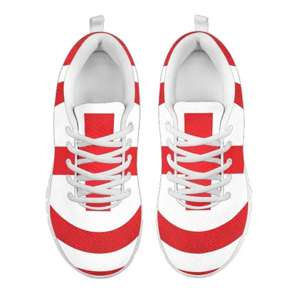 Women's Bold Red Cross Mesh Sneakers