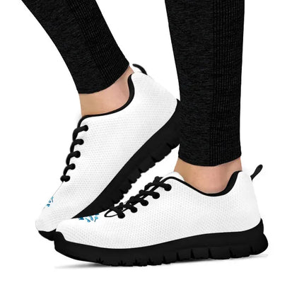 White Nurse Sneakers With Light Blue Heart
