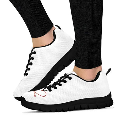 White Nurse Sneakers With Red Heart
