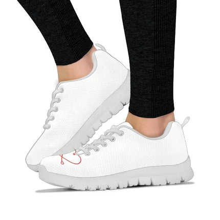 White Nurse Sneakers With Red Heart