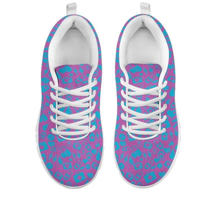 Women's Purple Mesh Nurse Sneakers With Medical Graphics
