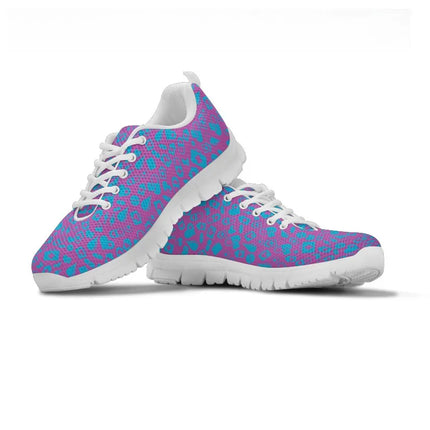 Women's Purple Mesh Nurse Sneakers With Medical Graphics