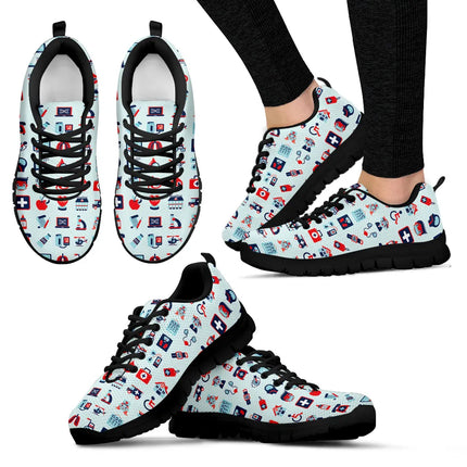 Women's Mesh Pale Blue Nurse Sneakers